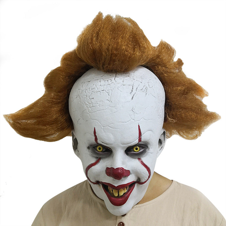 Halloween mask , Helmet Clown Party Costume Prop, Horror Cosplay Latex Masks, Halloween Cosplay Decor Toys