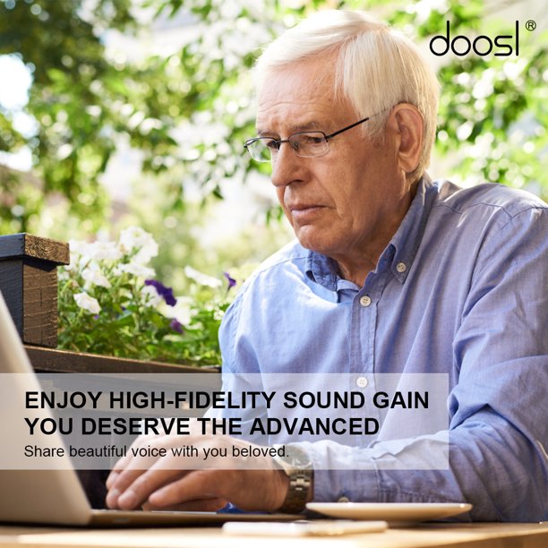 Doosl Hearing Aids for Seniors, Rechargeable with Noise Cancelling, Digital Hearing Amplifier for Hearing Loss, Invisible Hearing Aid,Ear Sound Amplifier,Hearing Devices Assist