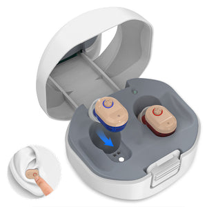 Hearing Aids, Rechargeable With Noise Cancelling, Aids Device Sound Ear Amplifier, Hearing Enhancement Devices, Elderly In-Ear Deaf Hearing Aids, for seniors adults