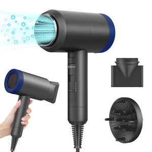 Hair Dryer, VINSIC Professional Salon Negative Ionic Hair Blow Dryer Fast Drying with 3 Heat Settings, 2 Speed & One Cool Settings, AC Motor with Diffuser, Concentrator Nozzles
