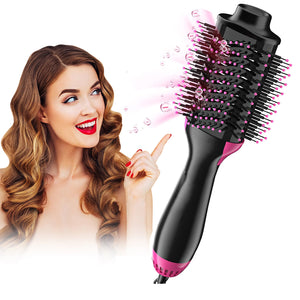 Xpreen Hair Dryer Brush, One Step Hair Dryer, 5 in 1 Hot Air Brush for All Hair Anti-Scald, Fast Drying Straightening Curling Round Blow Hair Dryer Brush Volumizer Styler for Home Salone Salon
