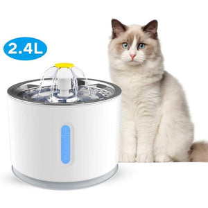 Mrdoggy Pet Fountain,Cat Water Fountain, Automatic Water Dispenser for Cats and Dogs, Circulating Filtration System, Easy-to-See Water Level, Low Noise 80oz/2.4L Capacity