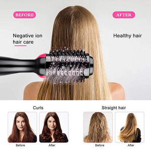 XPREEN One Step Hair Dryer,Volumizer Hot Air Hair Dryer Brush,Salon Negative Electric Blow Dryer Rotating Curler and Ion Hair Straightener Brush for Fast Drying,Straightening,Curling