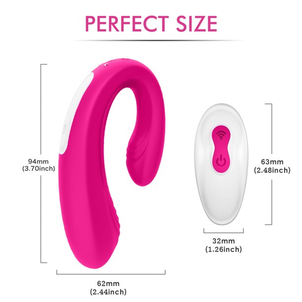 VESSTT G Spot Vibrator for Women, Mini Couple Dual Vibrator Massager, Remote Control Clitoris Stimulator Adult Sex Toys Solo Play ,Pink