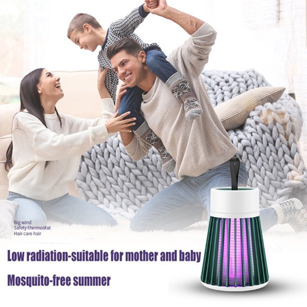 Vinmall Bug Zapper, Electric Mosquito Zapper for Indoors, Wireless UV Killer for Mosquitos, Insects, Flies and Gnats, Portable Mosquito Eradicator for Home, Electronic Light Bulb Lamp Included