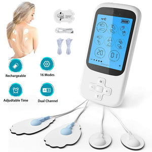 Rechargeable TENS Unit Muscle Stimulator, Simulated Massage Therapy for Neck, Legs, Foot, Lower Back, Arm, Shoulder, Waist, and Arthritis Pain, Drug-Free Pain Relief