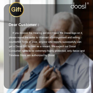 Doosl Hearing Amplifier Rechargeable Bluetooth Digital Hearing Aid with Noise Reduction for Adults and Seniors