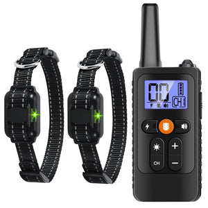 Dog Training Collar for 2 Dogs,Rechargeable Dog Shock Collar w/3 Training Modes, Beep, Vibration and Shock, Waterproof Pet Training Collar, Up to 1000Ft Remote Range, Dog Training Set with Remote