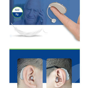 Hearing Aid Rechargeable, Vinmall BTE Hearing Amplifier Devices for Seniors with Noise Cancelling, Volume Control