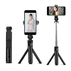 Selfie Stick Tripod, Extendable Bluetooth Selfie Stick with with Wireless Remote Shutter Compatible with iPhone 11/11 pro/X/8/8P/7/7P/6s/6, Samsung Galaxy S9/S8/S7/Note 9/8