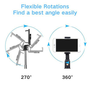 Doosl 3 in 1 Extendable Selfie Stick Tripod with Detachable Bluetooth Wireless Remote Phone Holder Compatible with iPhone and Android Smartphone
