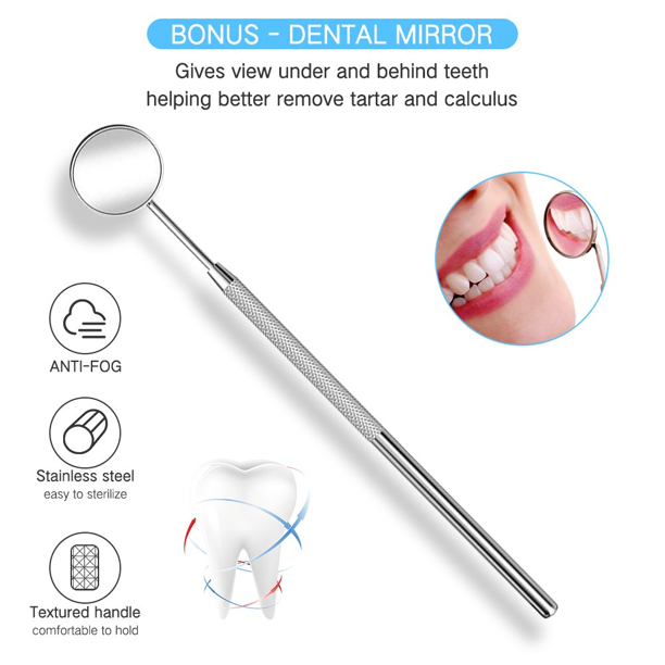 Electric Dental Calculus Remover, Rechargeable Tartar Plaque Remover for Teeth Dental Tools, Ifanze Electric Tooth Cleaner