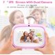 7 Inch Kids Tablet 2GB RAM 32GB WiFi Andriod Educational Tablet Dual Camera with Learning Apps, Pink