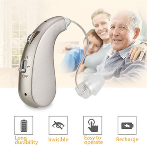 Hearing Aids for Ears Rechargeable, Vinmall Hearing Amplifier to Aid and Assist Hearing of Seniors and Adults , Noise Canceling, 1 Pack