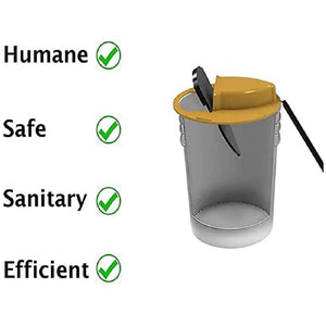 Bucket Lid Mouse Traps, Slide Bucket Lid Mouse Rat Trap, Automatic Reset Design Can Capture Multiple Times, Compatible with 5 Gallon Bucket for Indoor, Outdoor, Yards, Farms
