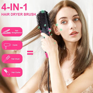 Xpreen Hair Dryer Brush , Hot Air Brush with ION Generator and Ceramic Coating for Fast Drying, Hair Styler with Salon Diffuser Results, Perfect One Step Hair Dryer and Volumizer for All Hair Types