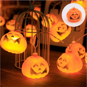 Laighter Halloween Pumpkin String Lights, 20 Pcs Mini LED Pumpkin Lantern, Indoor Outdoor Party String Lights for Decor, 9.8 ft, Warm White