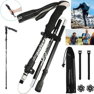 Trekking Poles Collapsible Hiking Poles,Aluminum Alloy 7075 Backpacking Walking Sticks ,Telescopic, Collapsible, Ultralight for Hiking, Camping suitable for all terrains in 4 seasons
