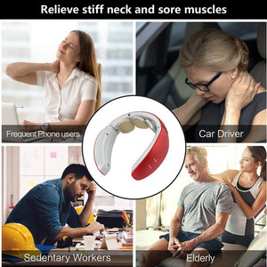 Intelligent Neck Massager with Heat for Neck Pain, Protable Cordless  Electric Neck Massage Deep Tissue Trigger Point Massage with 4 Modes 15  Strength Levels for Office, Home, Car and Gift 
