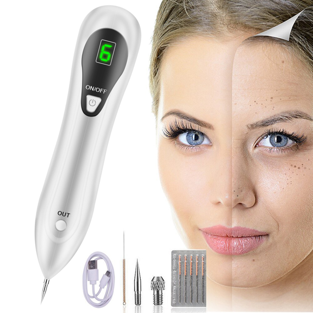 Portable Skin Tag Remover, Multi Speed Level Skin Tag Removal Kit for Face, Neck, Finger and Body with LCD Screen and Spotlight