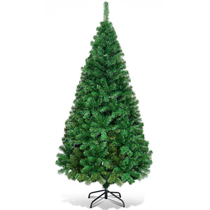 Melliful 5ft Artificial Christmas Tree, with 450 Branch Flocking Spray White Tree Plus Pine Cone