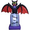 59-inch Halloween Inflatable Black Bat on Tombstone LED Yard Decor Giant Lawn Inflatables Home Family Outside