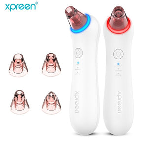 Xpreen Blackhead Remover Pore Vacuum Cleaner,Deep Pore Cleaner Vacuum,Xpreen Blue and Red Light Blackhead Vacuum Whitehead Acne Extractor Tool for Women Men,Face Lifting,3 Suction Levels 4 Probes