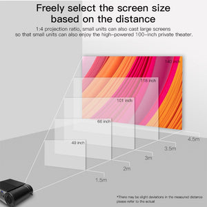 Doosl Projector with 120 Inch Projector Screen, 1080P Full HD Supported WiFi Video Projector, Mini Movie Projector Compatible with TV Stick HDMI VGA USB TF AV, for Home Cinema Outdoor Indoor Movie