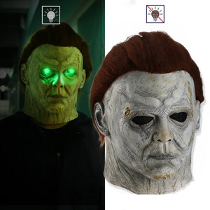 Michael Myers Mask, Halloween Mask For Adults, LED Light up, Michael Myers Costumes, Scary Halloween Mask