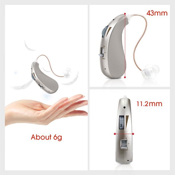Doosl Personal Sound Amplifiers & Amplifiers,Lightweight,Noise Reduction,Rechargeable Hearing Device to Aid and Assist Hearing of Seniors and Adults,Silver
