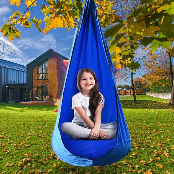 Portable Hammock Chair For Kids, Pod Kids Hammock For Children, Outdoor Hammock For Hanging Child Swing Hammock, Maximum Load Capacity Of 100 LBS, Hanging Chairs For Bedrooms Indoors And Outdoors,W01