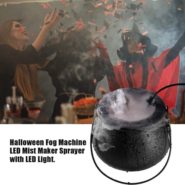 24V Super Ultrasonic Mist Maker Fogger, Halloween Smoke Machine Water Fountain Pond Fog Machine Atomizer Air Humidifier with 12 LED Light Color Change