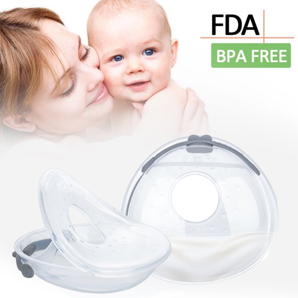 Breast Milk Catcher for Breastfeeding with Pumping Function︱4 oz Capacity  Milk Saver︱Breast Shells Milk Collector︱Kick-Proof, Soft, Light︱Hands-Free