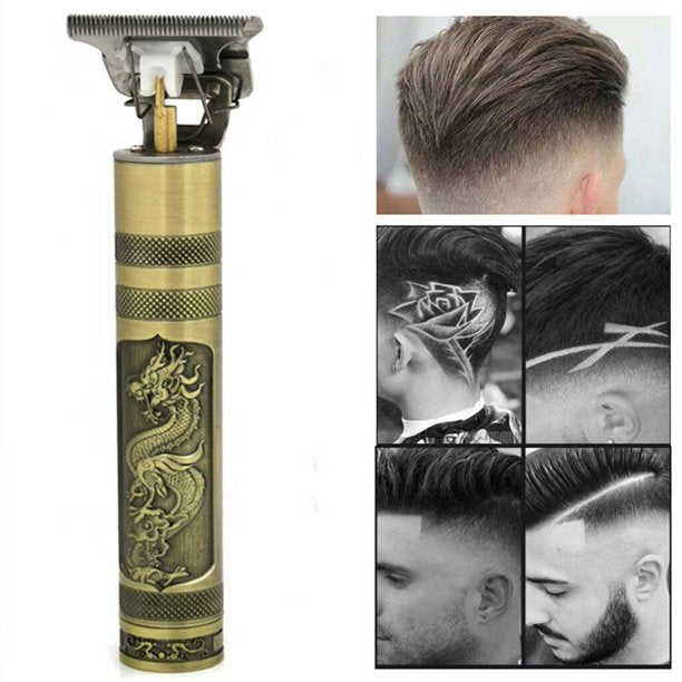 Hair Clippers Beard Trimmer for Men, T-Blade Cordless Hair Cutting Kits(Gold)