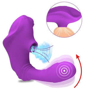 VESSTT Silicone G-Spot Vibrator Clitoral Sucking Stimulator, Adult Sex Toys for Women, Purple