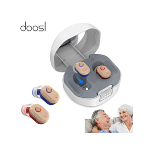 Doosl Aid Digital Sound Amplifiers for Ears, Noise Reduction, Rechargeable Personal Sound Amplifiers with Portable Charging Case, in-ear Amplifier Devices to Assist Hearing of Seniors and Adults
