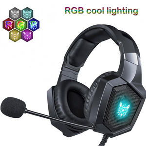 Gaming Headset,Gaming Headphones for Pc, Wired Stereo Headphones Noise-canceling with Mic,Headphones Xbox 7.1 Surround Sound Stereo LED Lights , for PS5, PS4, Xbox Series, Computer, Laptop