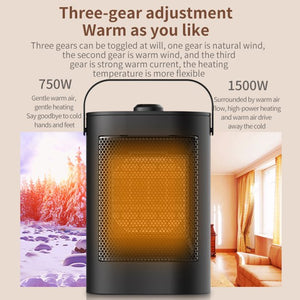 Space Heater, 1500W Small Portable Electric Heater Fan with Thermostatm, Tip-over and Overheat Protection, Fast Heating for Home, Office
