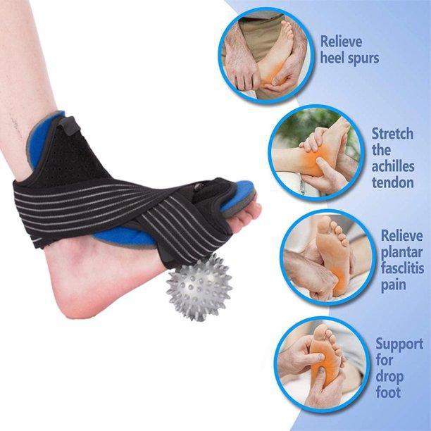 Adjustable Plantar Fasciitis Night Splint, Arch Support Ankle Brace Foot Drop Orthotic for Plantar Fasciitis, Achilles Tendonitis Support for Women, Men