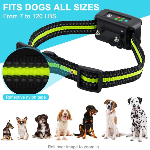 Dog Bark Collar, MrDoggy Shock Collar with Beep Vibration and Shock for Small Medium Large Dogs Training
