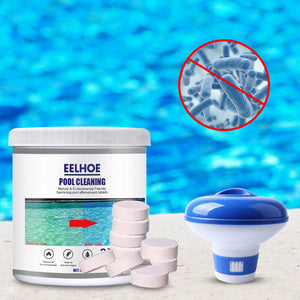 Long-Lasting Chlorine Tablets Swimming Pool Chlorine with 3-inch Dispenser, 180 Pcs