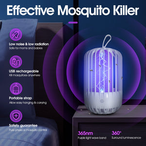 Melliful Bug Zapper, Electric Mosquito Zapper, Fly Trap for Indoor Outdoor, Waterproof Mosquito Killer for Home, Bedroom, Kitchen, Office, Backyard