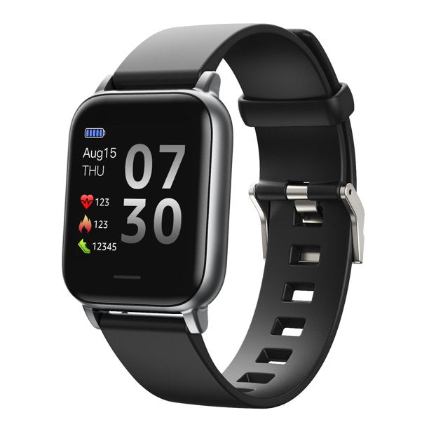 Doosl Smart Watch for Android and iPhone, Doosl Fitness Tracker Health Tracker IP68 Waterproof Smartwatch for Women Men,Black