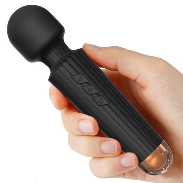 VESSTT Mini Wand Massager Vibrator, Small Vibrator Nipple Clitoral Stimulator for Adult Women Sex Toys, Black