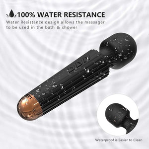 VESSTT Mini Wand Massager Vibrator, Small Vibrator Nipple Clitoral Stimulator for Adult Women Sex Toys, Black