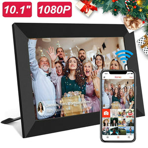 Doosl 10.1 inch Digital Picture Frame, 16GB IPS Smart Digital Photo Frame with WiFi, Share Pictures Videos via IOS Android App Email from Anywhere, Auto-Rotate