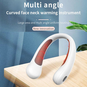 Neck Warmer Rechargeable, Portable Electric Neck Heater 10000mAh, 4 Heat Levels, Perfect for Home, Office, Outdoor, Great Gifts for Women, Men in Cold Winter (White)