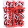 60mm Delicate Painting Glittering Shatterproof Christmas Ball Ornaments Decorative Hanging Christmas Ornaments Baubles Set for Xmas Tree 42 Counts (Red)
