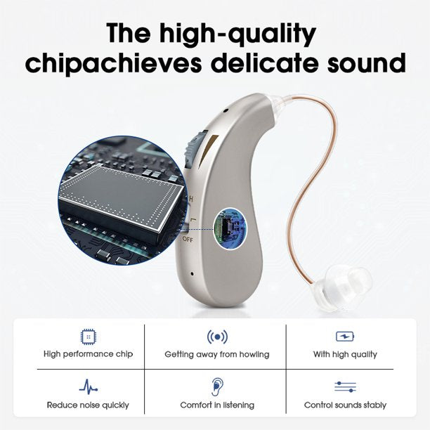 Doosl Rechargeable Hearing Amplifier,Invisible Hearing Aids for Seniors with Noise Cancelling and Volume Control
