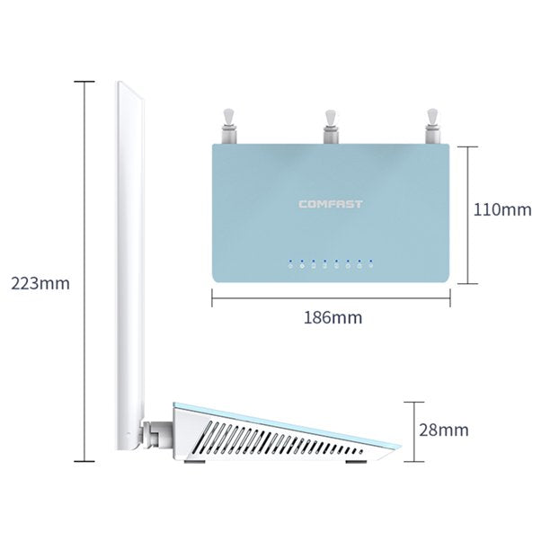 WiFi Router, Dual-Band Wireless Internet Router for Home, 5G, Up to 1.2 Gbps, WR616AC